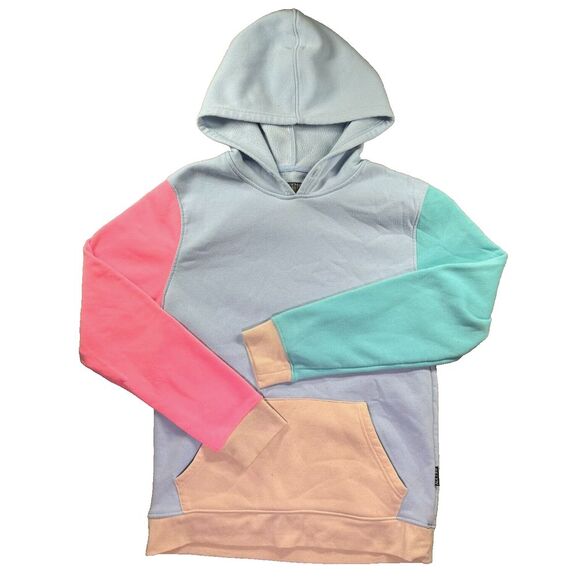 Brooklyn Cloth‎ Hoodie Mens Medium Color Block Streetwear 90s Hip Hop Skate - Picture 1 of 9